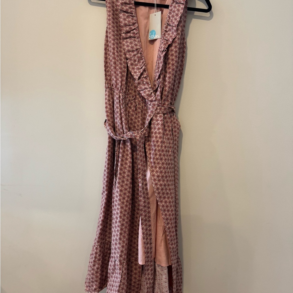 Boden Pink Patterned wrap Dress